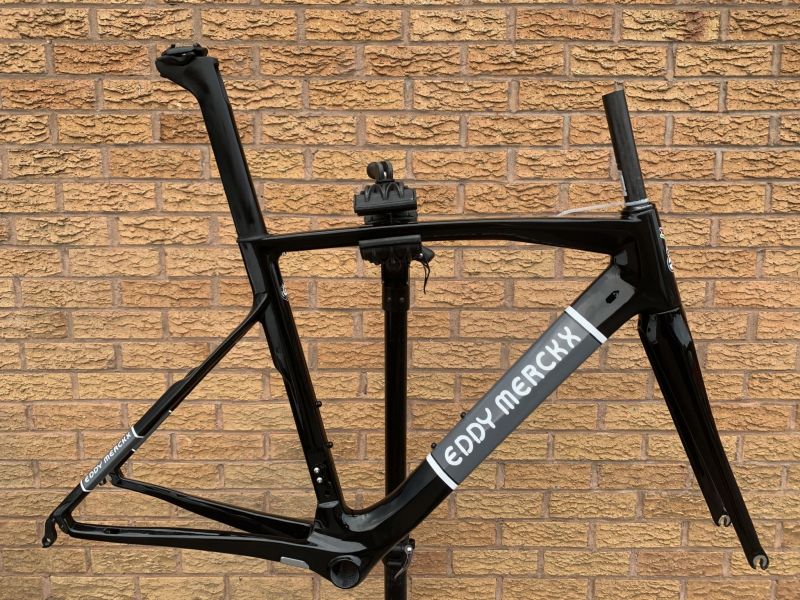 Eddy Merckx San Remo 76 Carbon Road Bike Frameset Frame & Fork - Black X-Small
